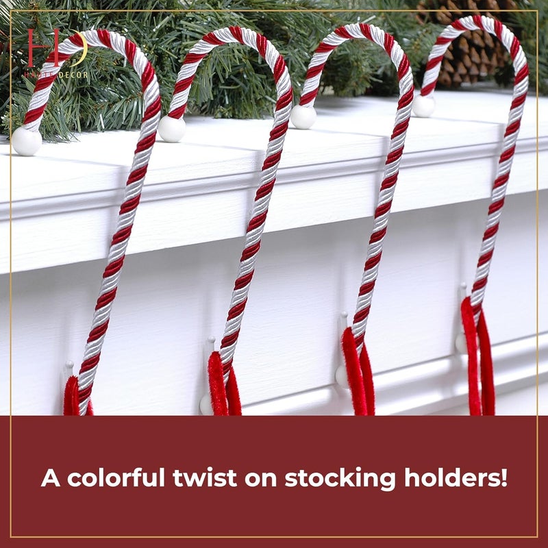 Haute Decor Candy Cane Stocking Holder - 4-Pack - Image 5